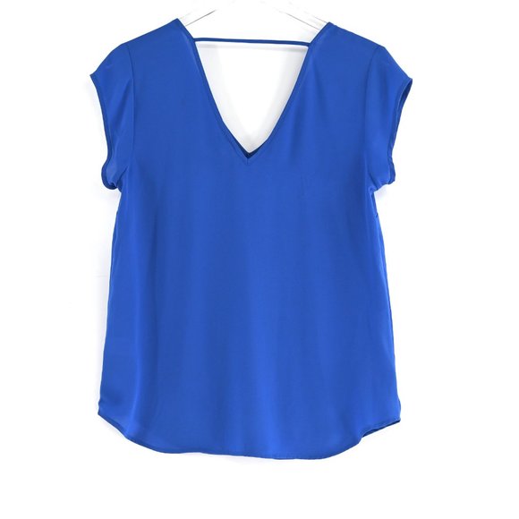 DR2 V-Neck V-Back Cap Sleeve Blouse #AF17 - Picture 5 of 10